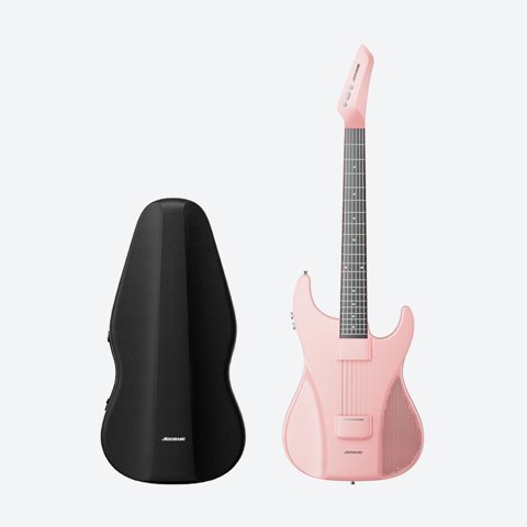 Aeroband Dijital Gitar Full Set Pembe